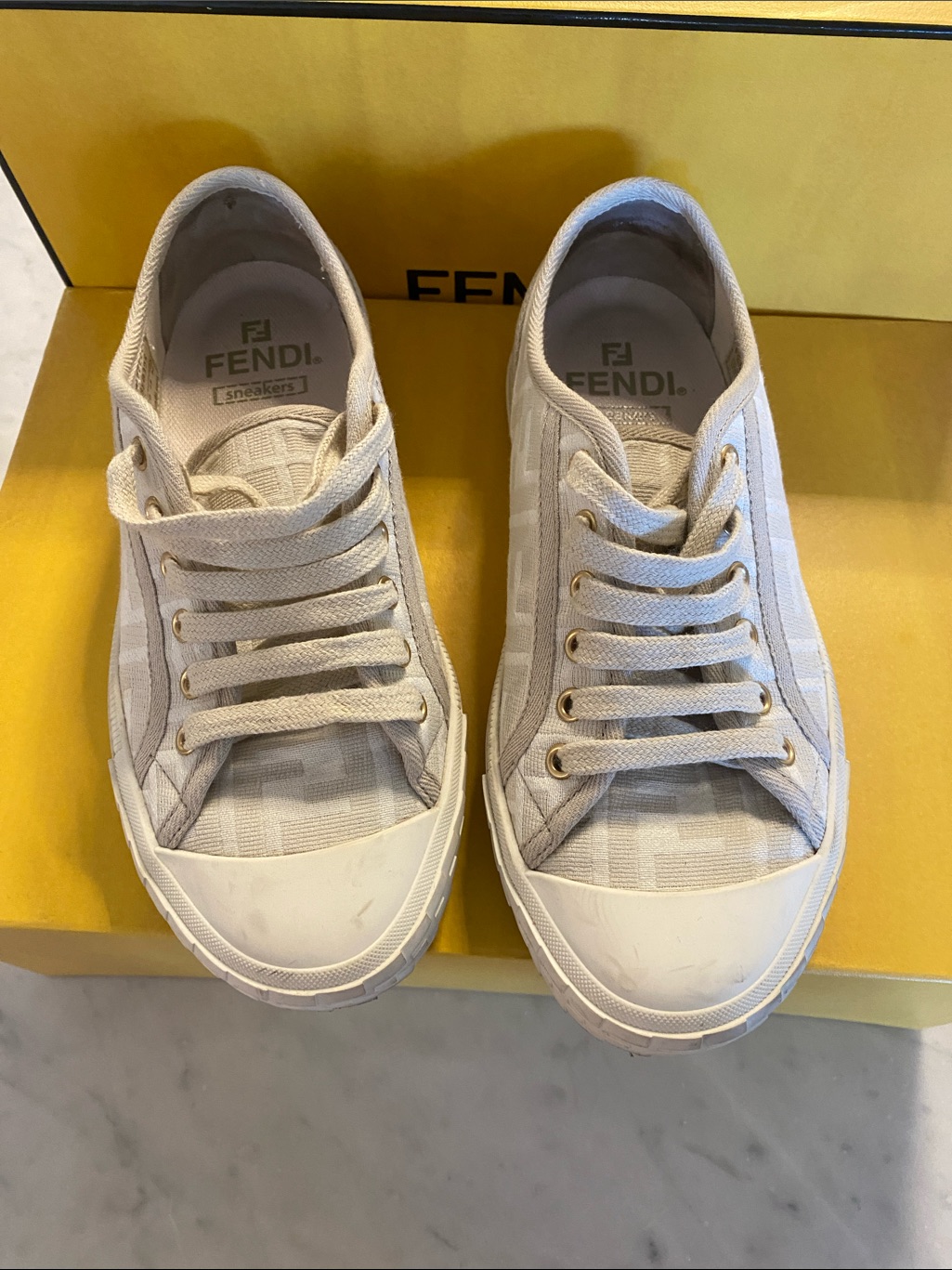 Fendi Yellow Presentation Box With Black Logo